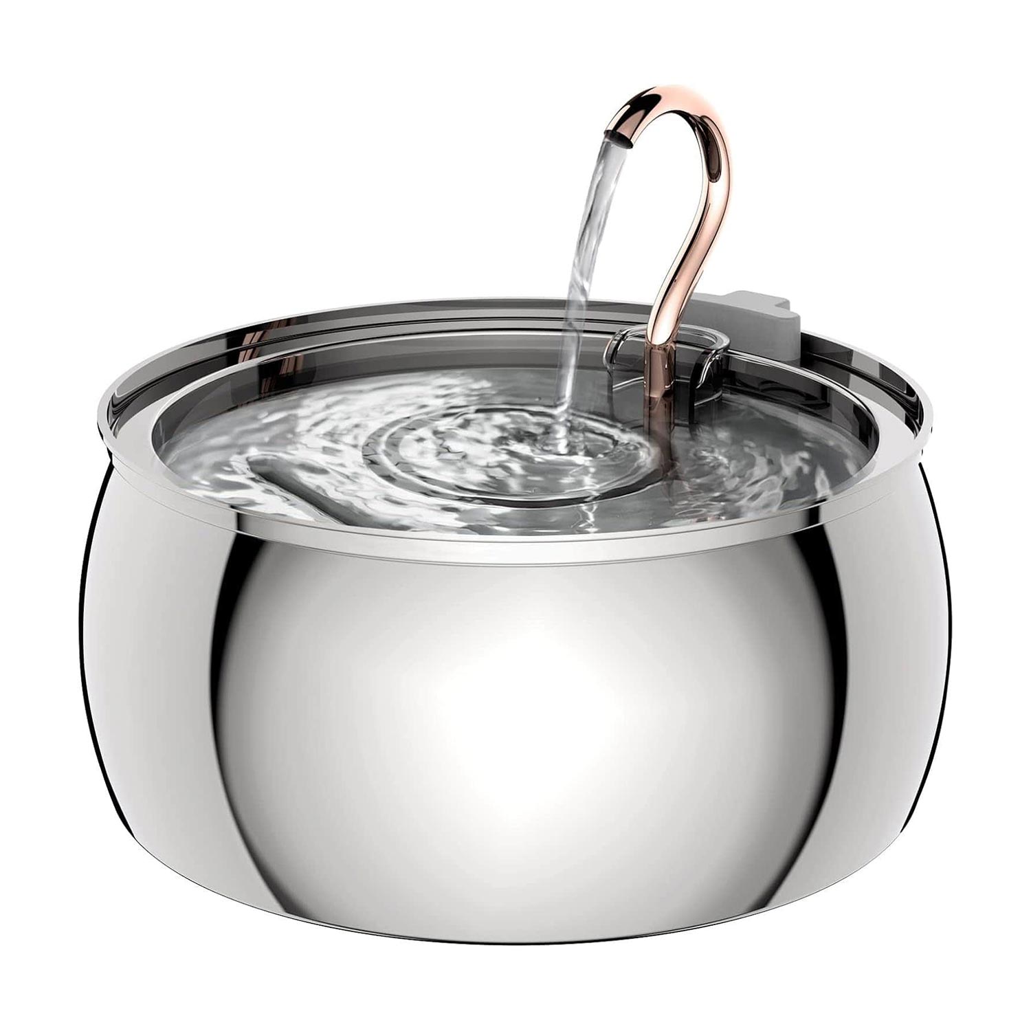 135oz stainless steel pet fountain with copper gooseneck faucet design