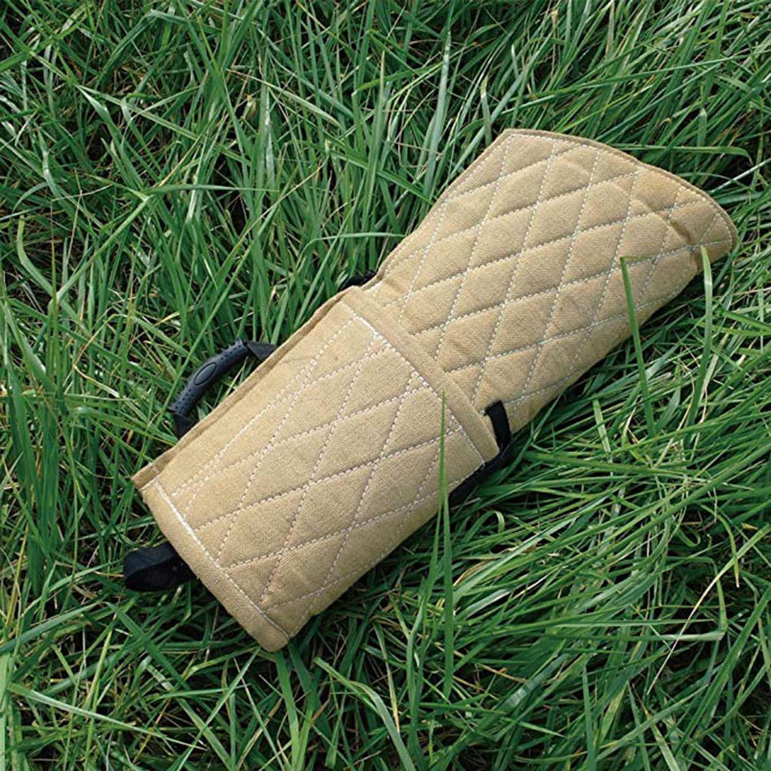 K9 bite sleeve with quilted jute and foam padding for dog training