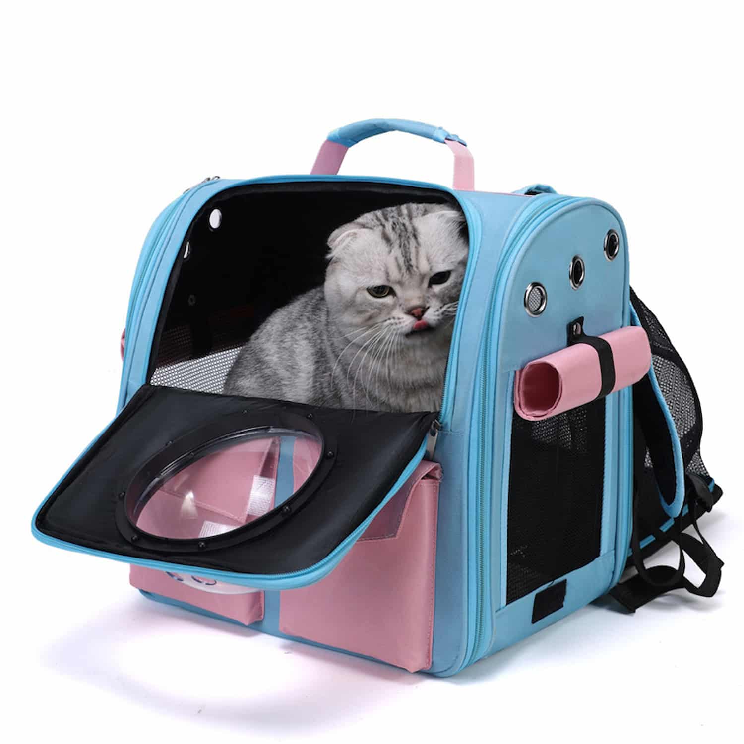 Space Capsule Pet
   Carrier Backpack with transparent bubble window and Oxford fabric shell