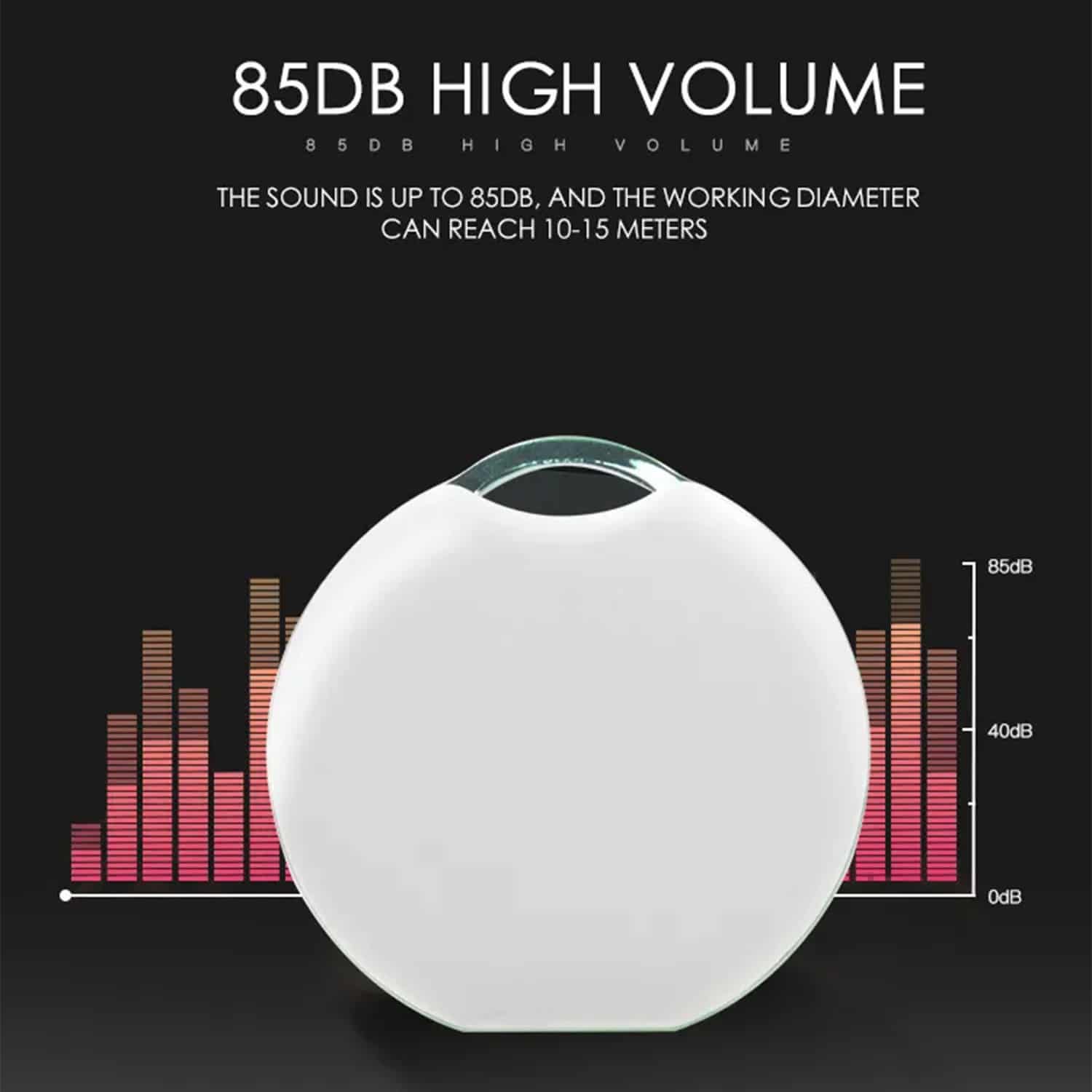 White round mini Bluetooth pet tracker tag for collar